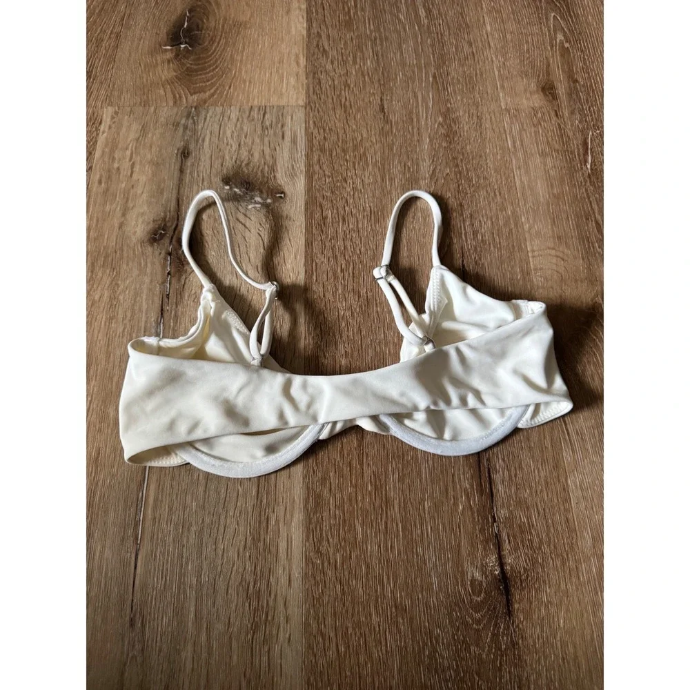 Mikoh White‎ Underwire Bikini Top Adjustable Straps Size XS